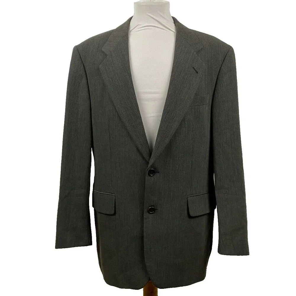 Hugo Boss Blazer Mens 40R Gray‎ Apollon Akropolis Wool Blend 2 Button Sport Coat